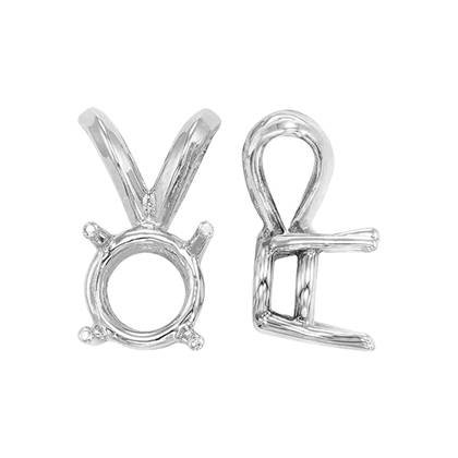 14K ROUND 4 PRONG DOUBLE BASKET PENDANT 5401-14K