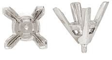14ky 6.5mm 1.5ct square center head with v-prongs and peg