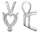 14kw 10mm 4ct v-end heart pendant