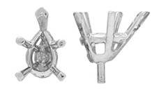 14K PEAR V-PRONG TAPER BASE RING SETTING 6188-14K