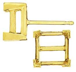 14ky 3.5mm 33pts v-end square earring