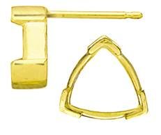 14ky 3.75mm trillion earring
