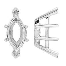 14kw 5x3mm 25pts 6 prong marquise setting v-end