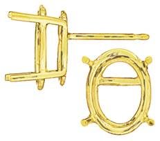 STANDARD 4 PRONG OVAL EARRING