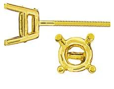 STANDARD 4 PRONG EARRING WITH SCREW POST