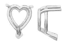 14K HEART DOUBLE WIRE 3 PRONGS SETTING 7138-14K