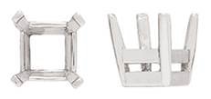 14ky 13mm square center head with flat prongs for octagons