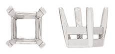 14kw 7mm 1.5ct square center head with flat prongs for octagons