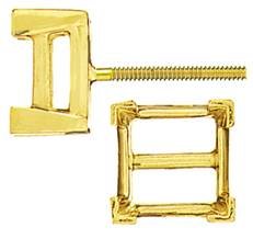 HEAVY V-END SQUARE EARRING SCREW POST