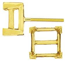 V-END SQUARE EARRING SCREW POST