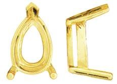 14K PEAR DOUBLE WIRE WIDE AIRLINE SETTING 7916-14K