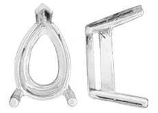 14K PEAR DOUBLE WIRE WIDE AIRLINE SETTING 7916-14K