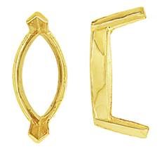 14K SINGLE GALLERY MARQUISE V-END SETTING 7961-14K