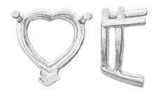 14kw 11x9mm 4.5ct v-end wire heart basket