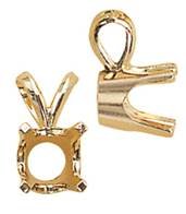 14K ROUND 4 PRONG PENDANT 9124-14K