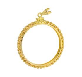 gold filled 27x2.18mm american gold eagle 1/2 oz rope bezel