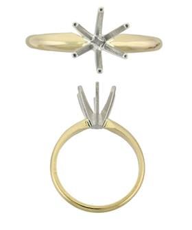 14ky 9.0mm 3.0cts round solitaire ring