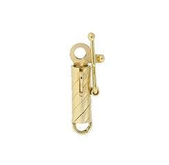 14ky 2mm fancy barrel clasp