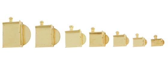 10k Gold Box Clasp Shells