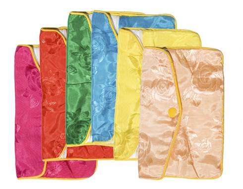assorted color silk pouches size-f