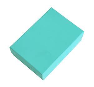 teal blue foil cotton-fill box size-e