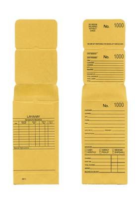 3-part repair craft envelope with detachable stubs #0001-#1000