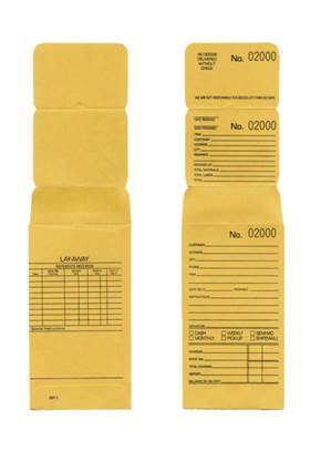 3-part repair craft envelope with detachable stubs #1001-#2000