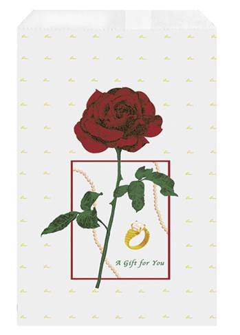 red rose paper gift bag size (d)
