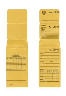 3-part repair craft envelope with detachable stubs #1001-#8000