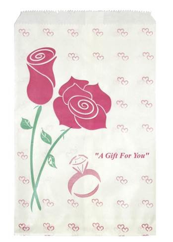 pink rose paper gift bag size (d)