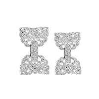 Rhodium Silver Fold Over Clasp 20mm