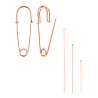 Rose Gold Filled Headpins and Brooch Findings