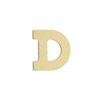 14KY Thick Letter D 10mm