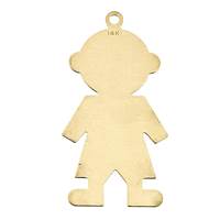 14KY 28mm Boy Profile Charm