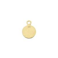 14KY 9.50mm Disc Charm With Ring