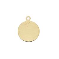 14KY 14.70mm Disc Charm With Ring