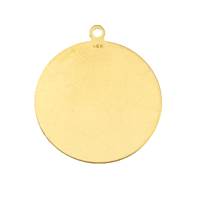 14KY 25.30mm Disc Charm With Ring
