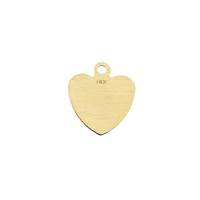 14KY 12.7mm Heart Charm With Ring