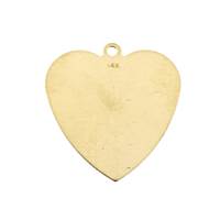 14KY 23.8mm Heart Charm With Ring