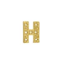 14KY 6.94X7mm Width H Diamond Block Initial