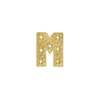 14KY 6.94X7mm Width M Diamond Block Initial