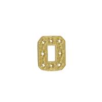 14KY 6.94X7mm Width O Diamond Block Initial