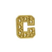 14KY 9X8mm Width C Diamond Block Initial