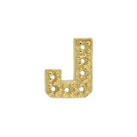 14KY 9X8mm Width J Diamond Block Initial