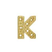 14KY 9X8mm Width K Diamond Block Initial