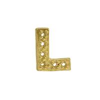 14KY 9X8mm Width L Diamond Block Initial