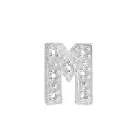 14KW 9X8mm Width M Diamond Block Initial