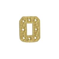 14KY 9X8mm Width O Diamond Block Initial