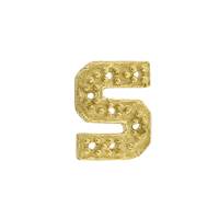 14KY 9X8mm Width S Diamond Block Initial