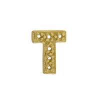 14KY 9X8mm Width T Diamond Block Initial